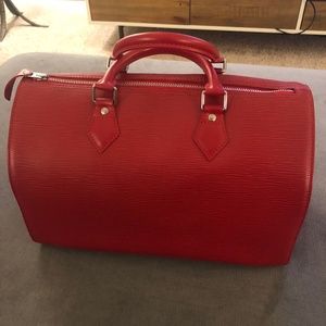 Louis Vuitton Speedy 30 in Red Epi Leather